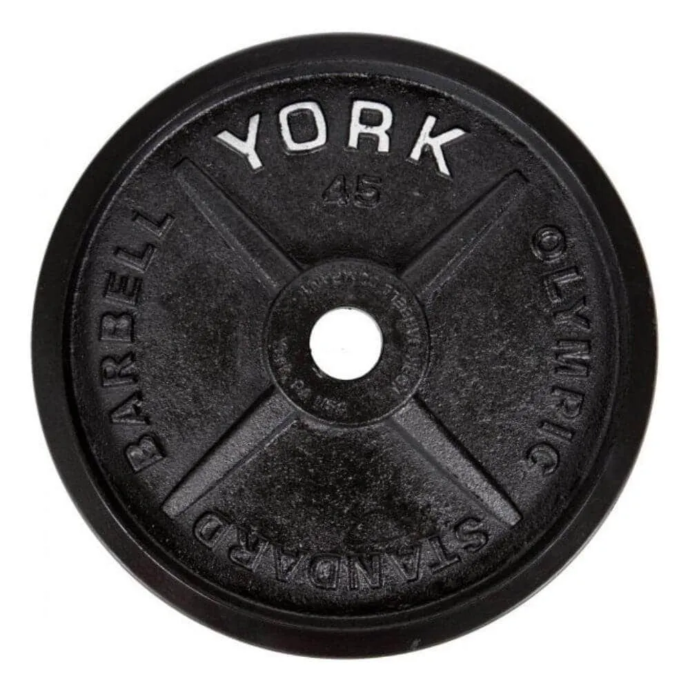 York Legacy Cast Iron Precision Milled Olympic Weight Plates
