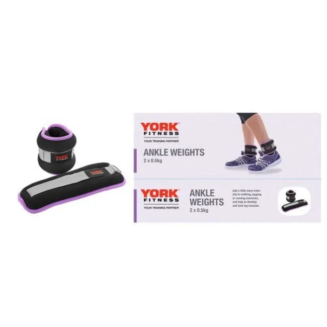 York Soft Ankle-Wrist Weights 2 x 0.5kg